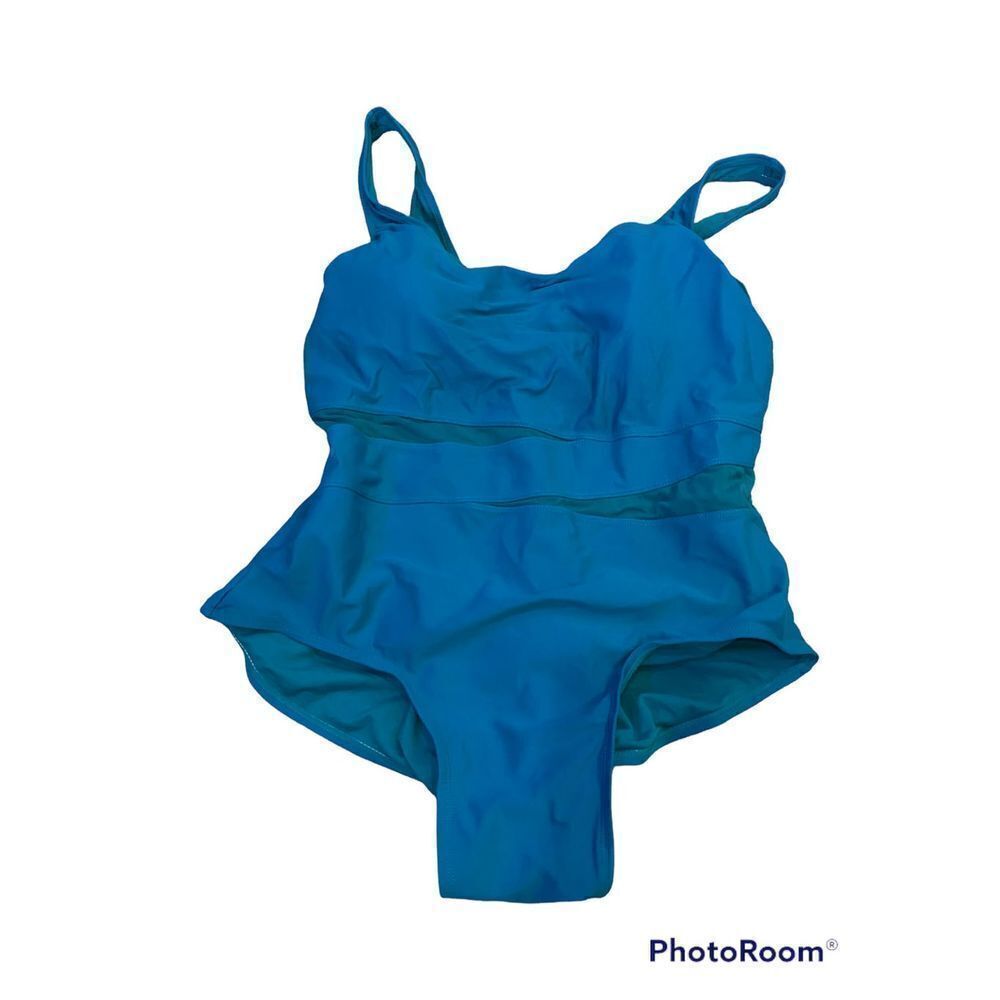 Vintage Catalina One Piece Teal Swimsuit 16W